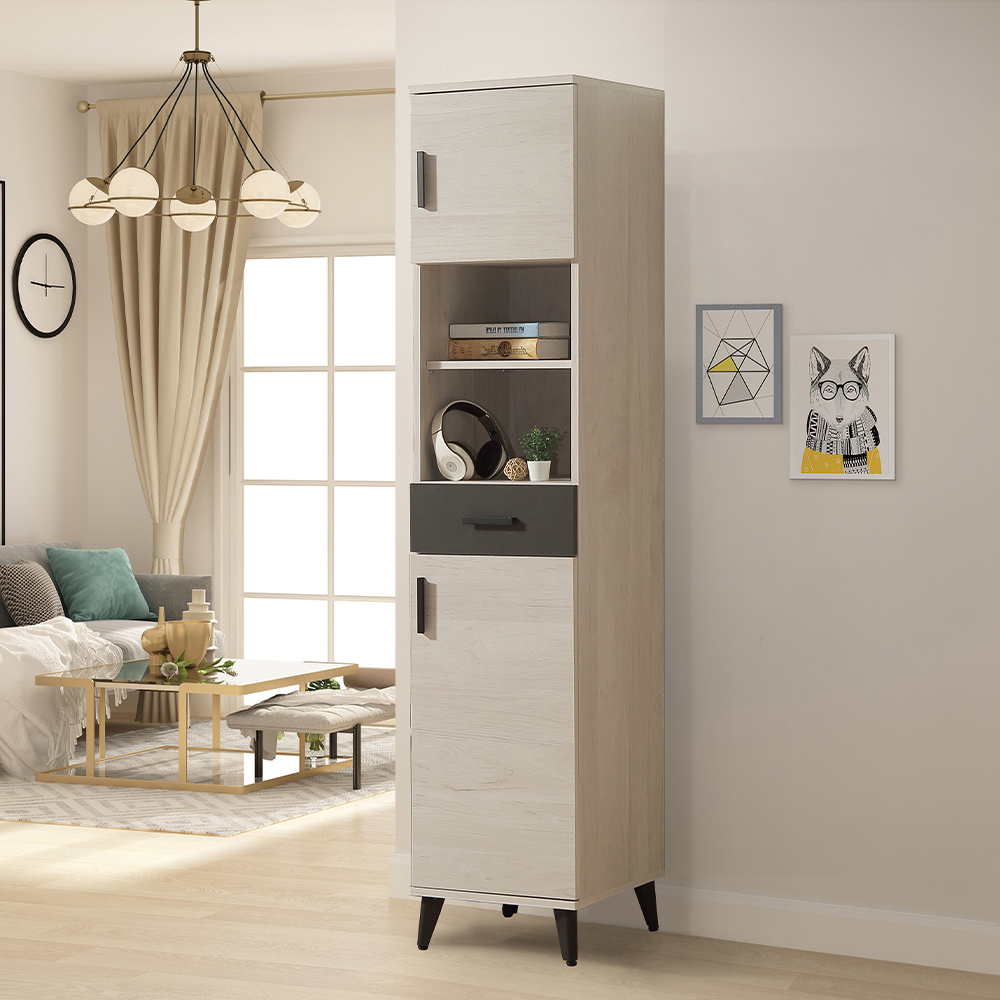 【唯熙傢俱】米可橡木白1.3尺右鞋櫃, , large