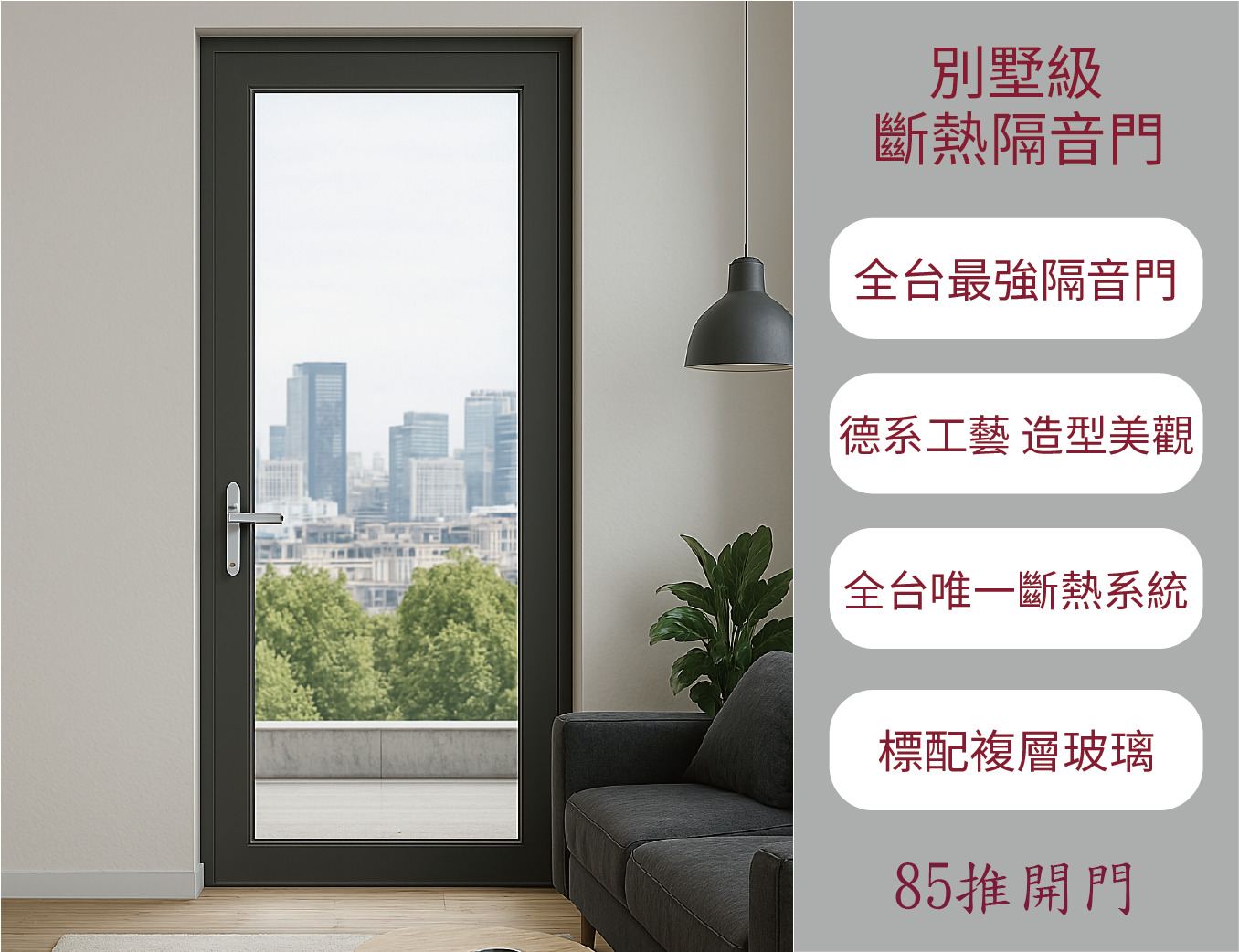 [KUSUN] Swinging Casement Door 85 System, , large
