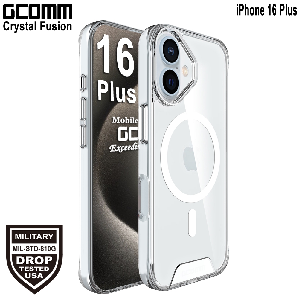 GCOMM iPhone 16 Plus 磁吸晶透軍規防摔殼 Crystal Fusion MagSafe, , large