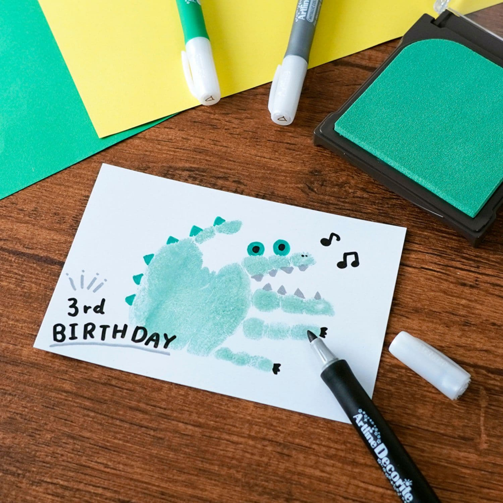 日本Shachihata嬰兒手足印台-多色*黃綠色, , large