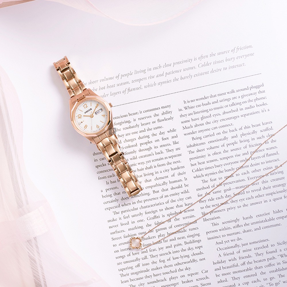 CITIZEN 星辰 Wicca 廣告款 太陽能時尚女錶-26.5mm KH3-568-11, , large
