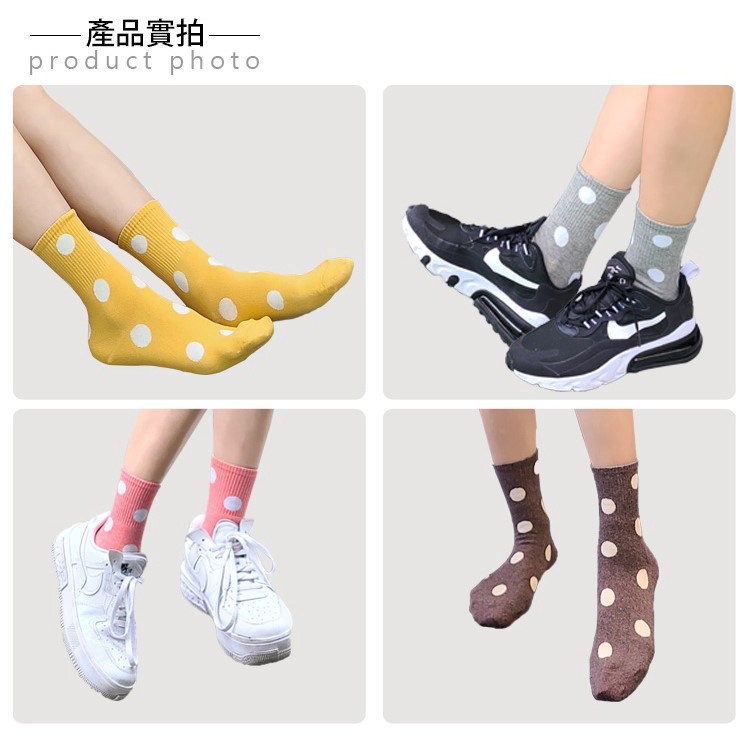 【BVD】1/2圓點直角女襪-B556 短襪 長襪 休閒穿搭襪, , large