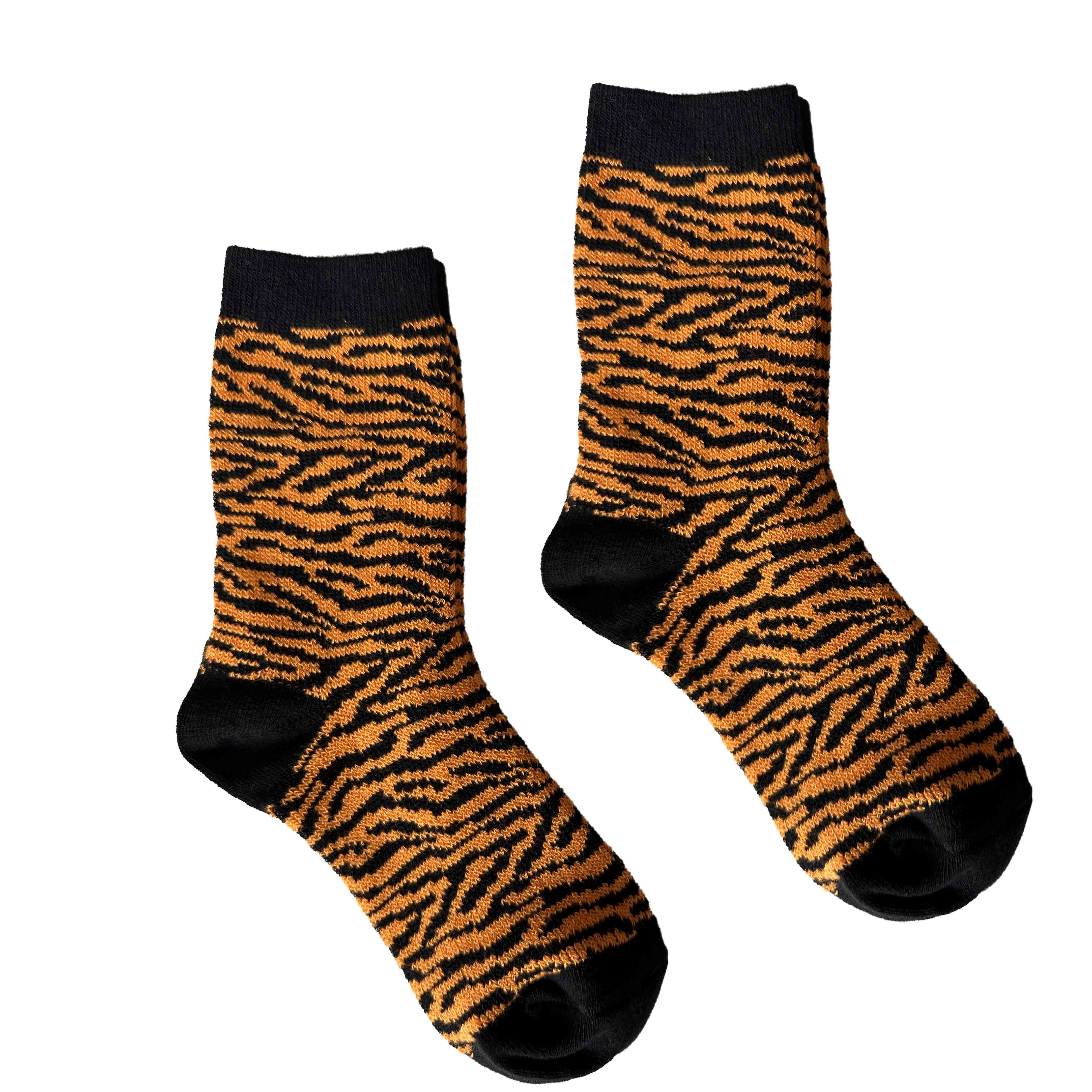 [Runway Socks]Women's Fashion Animal Print Socks &ndash; Double Cylinder Knit, White (1 Pair), , large
