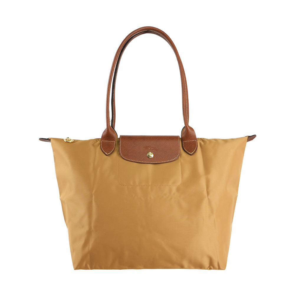 LONGCHAMP L號長把LE PLIAGE摺疊水餃包(鹿褐色), , large
