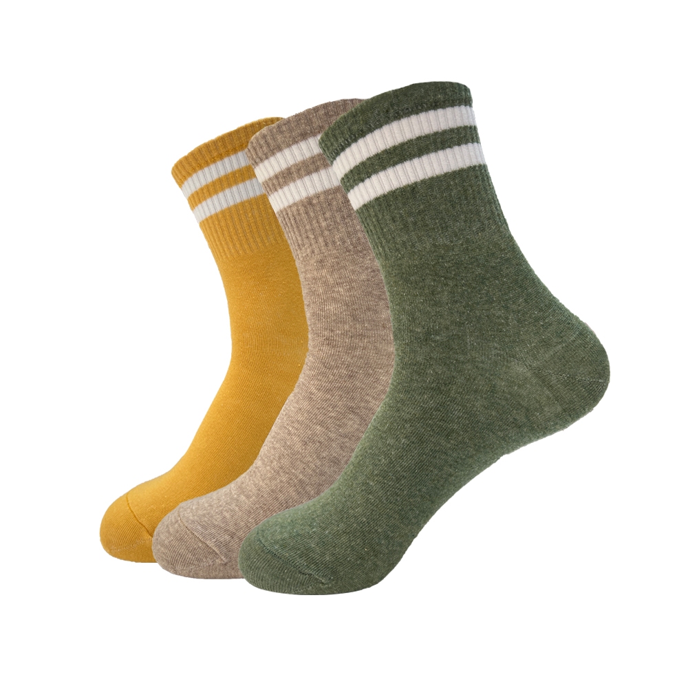 【BVD】3/4雙條直角女襪-B562 短襪 長襪 休閒穿搭襪, , large