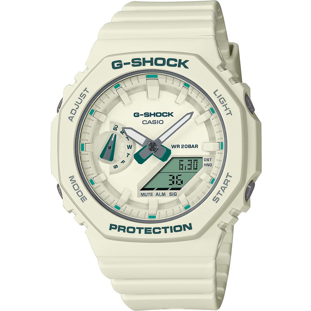 CASIO 卡西歐 G-SHOCK 摩登綠 八角女錶 GMA-S2100GA-7A