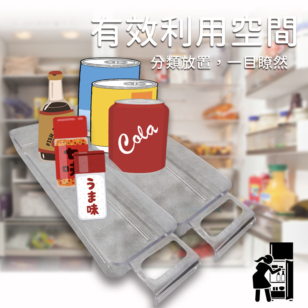 金德恩 台灣製造 窄型冰箱置物籃 冷藏收納盒 冰箱收納 調味料放置 冰箱儲物盒 廚房收納 冰箱透明盒 托盤, , large