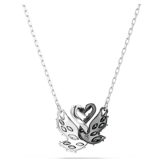 SWAROVSKI 施華洛世奇 Swan 黑白天鵝 愛與美水晶項鍊(5705721), , large
