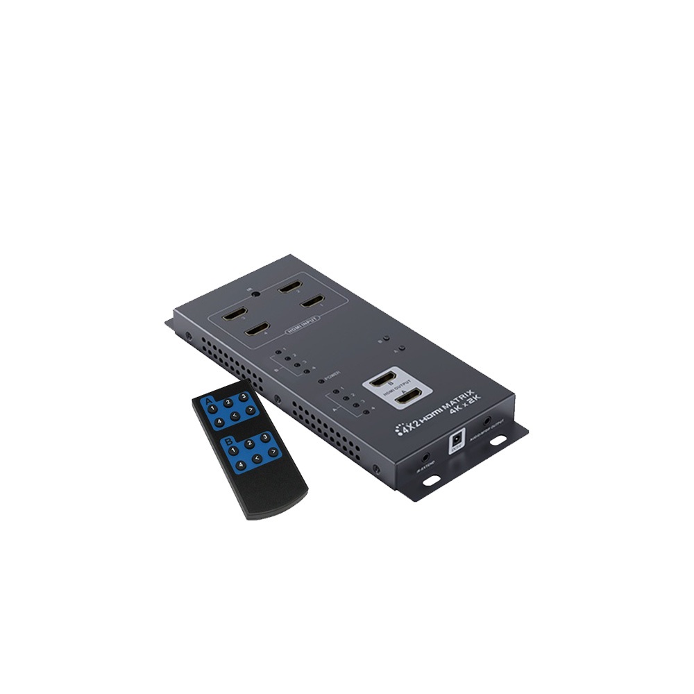 昌運監視器 DJS-HS402A HDMI矩陣式4進2出影像切換器 附遙控器, , large