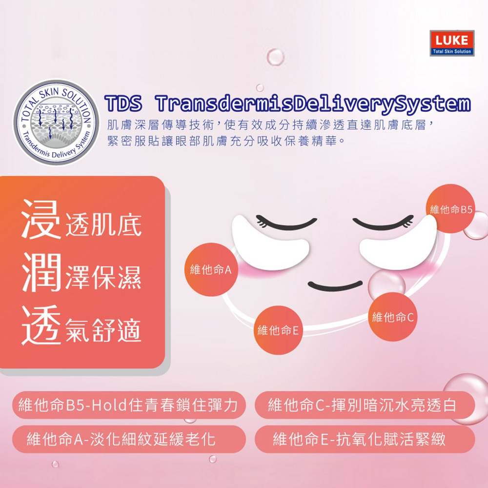 【千康購物網】【買一送一】LUKE 果凍眼膜 (維他命) 5入/盒, , large
