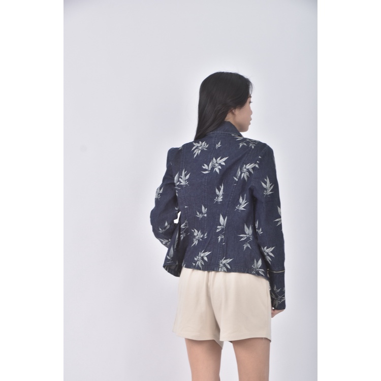 (S) pkgirl com丹寧牛仔質感棉質藍色外套二手衣, , large