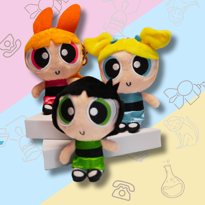 Powerpuff Girls 13 cm Plush Keychain-Bubbles, , large