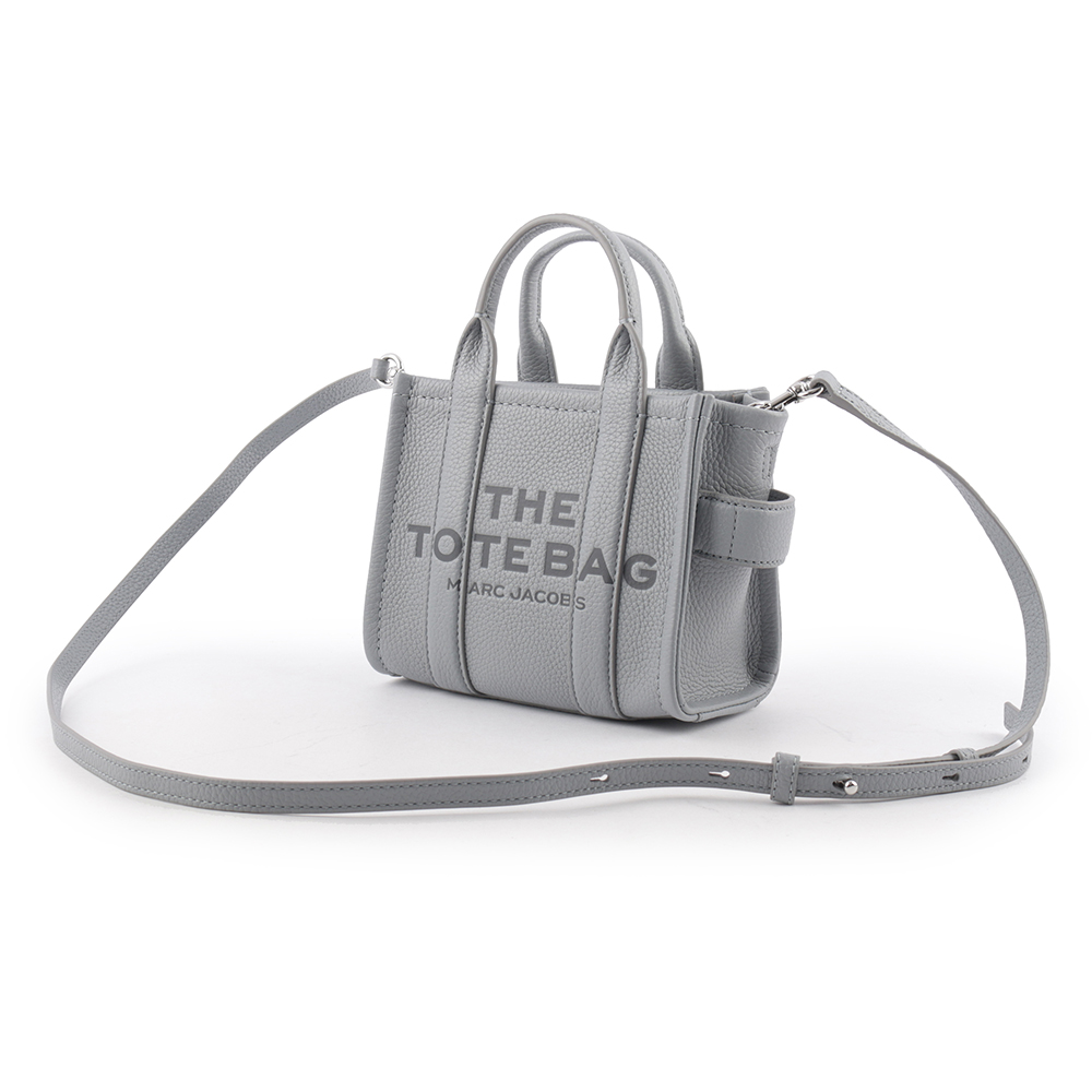 MARC JACOBS THE LEATHER TOTE 粒面皮革迷你托特包/灰色, , large