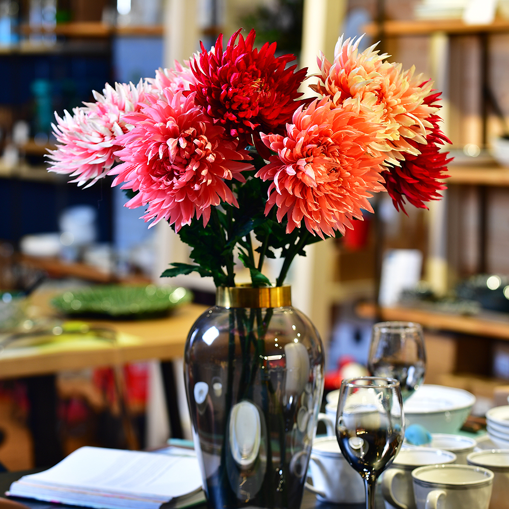 ARTIFICIAL CHRYSANTHEMUM SPARY-LIGHT PINK, , large