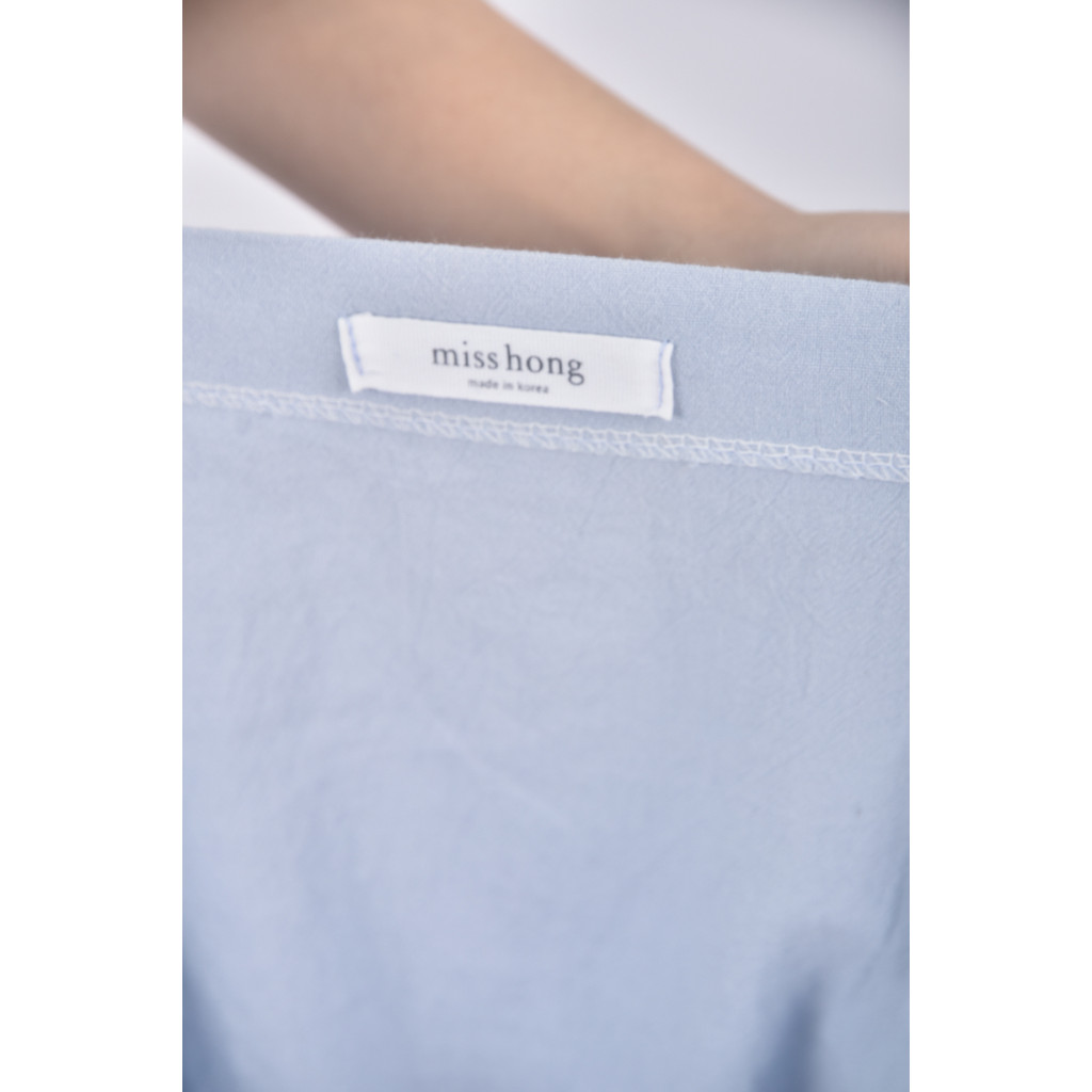 (S) miss hong韓牌質感收腰藍色洋裝二手衣, , large