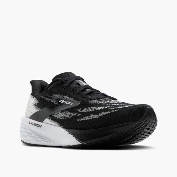 Brooks Launch 11 男 慢跑鞋 寬楦 支撐 彈力 緩震 競速 黑 白 [1104502E087], , large