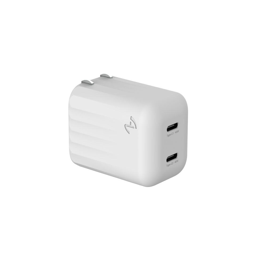 [OneMore Co., Ltd.] Allite Mini Go 45W 2C GaN Dual‑Port Fast Charger - Mist Gray , , large