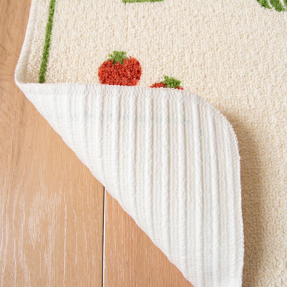【日本Oka】日本製再生印花廚房地墊45×120cm(野蔬果記款/可機洗/厚4mm), , large