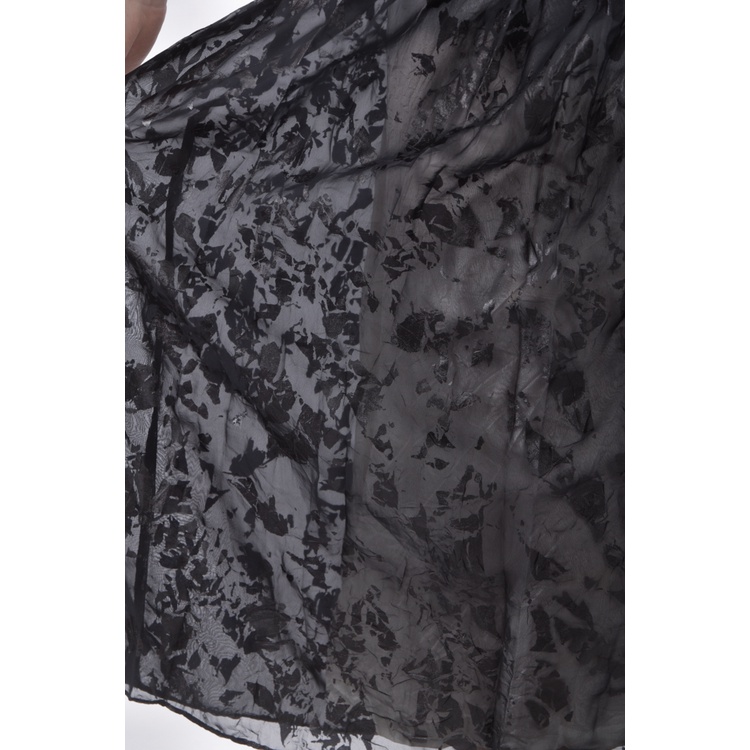 (XL) fan chi質感網紗黑色長裙二手衣, , large