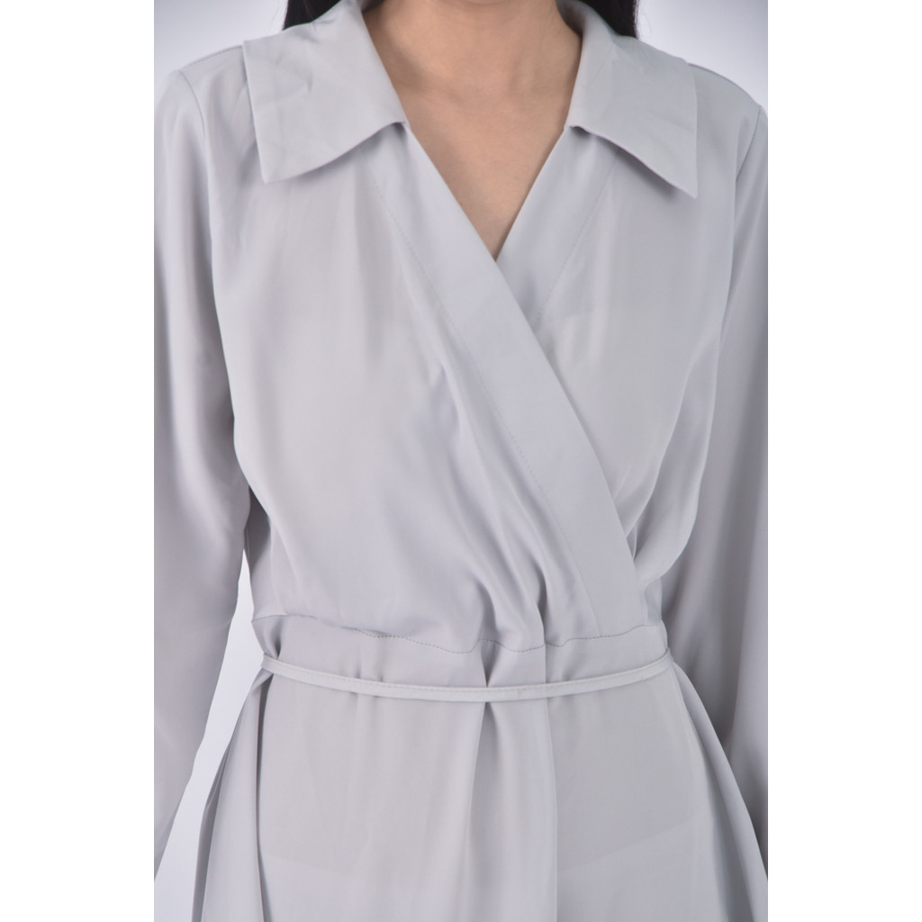 (M) fave seoul韓牌質感長袖綠色洋裝二手衣, , large