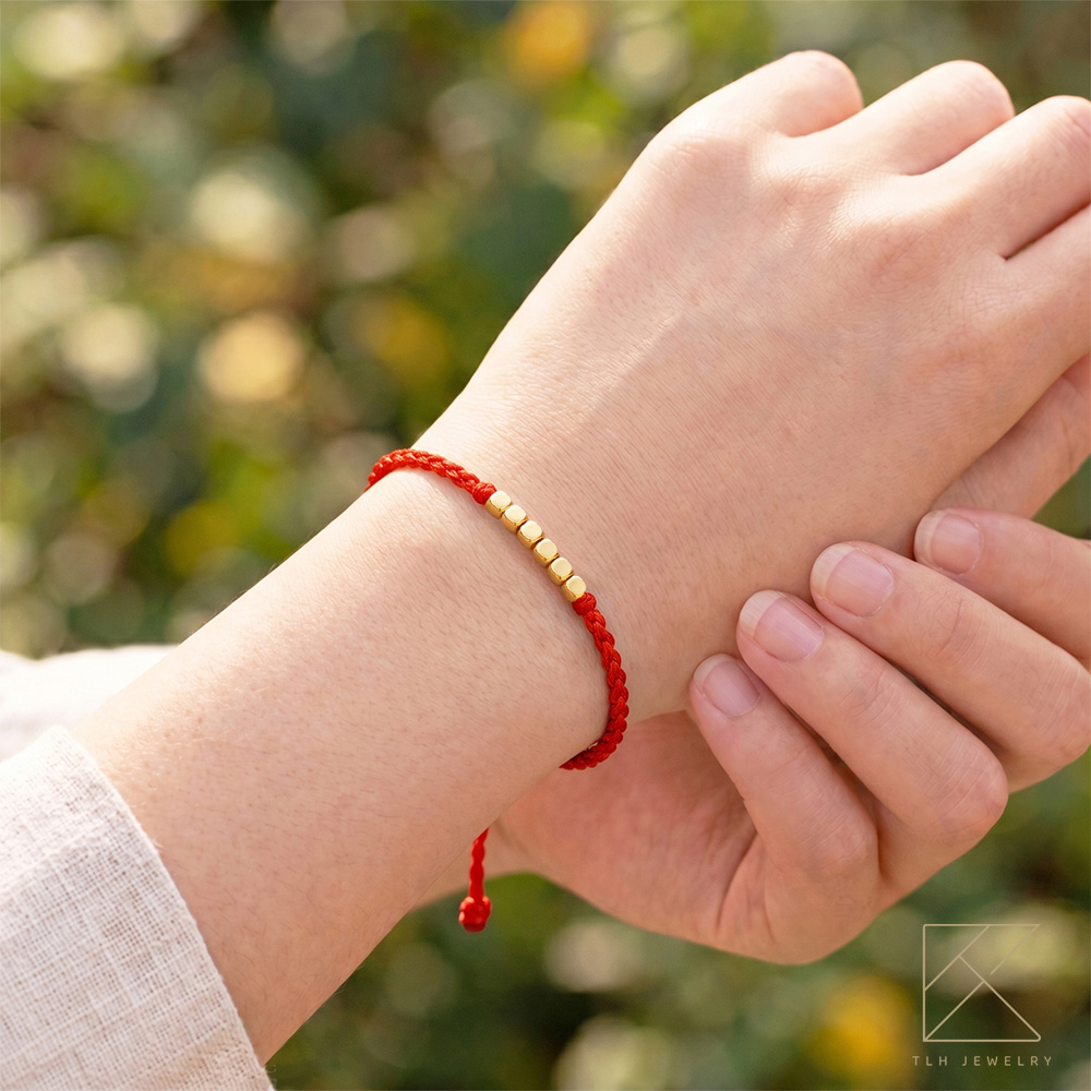 【TLH】母親節限定 黃金墜手鍊 純金999 甜入心糖 約重0.03錢&plusmn;0.01 贈母親節禮盒包裝, , large