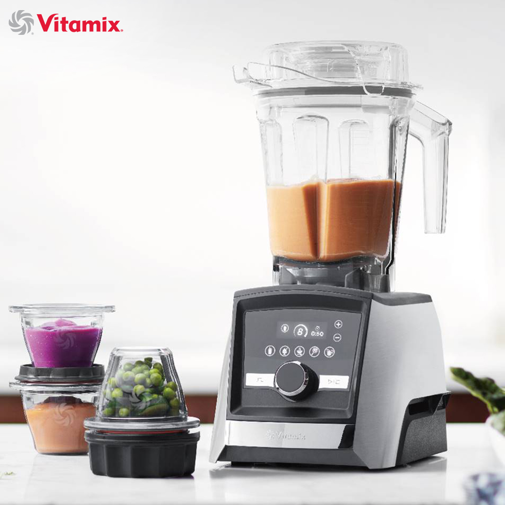 【美國Vitamix】Ascent領航者全食物調理機 智能x果汁機 尊爵級-A3500i-髮絲銀(官方公司貨)-陳月卿推薦, , large