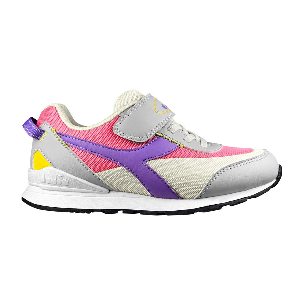 DIADORA迪亞多那 復古兒童運動鞋 童運動鞋 童鞋 撞色 拼接 寬楦 透氣 康特杯 保護後跟 耐磨 防滑 卡其 灰粉, , large