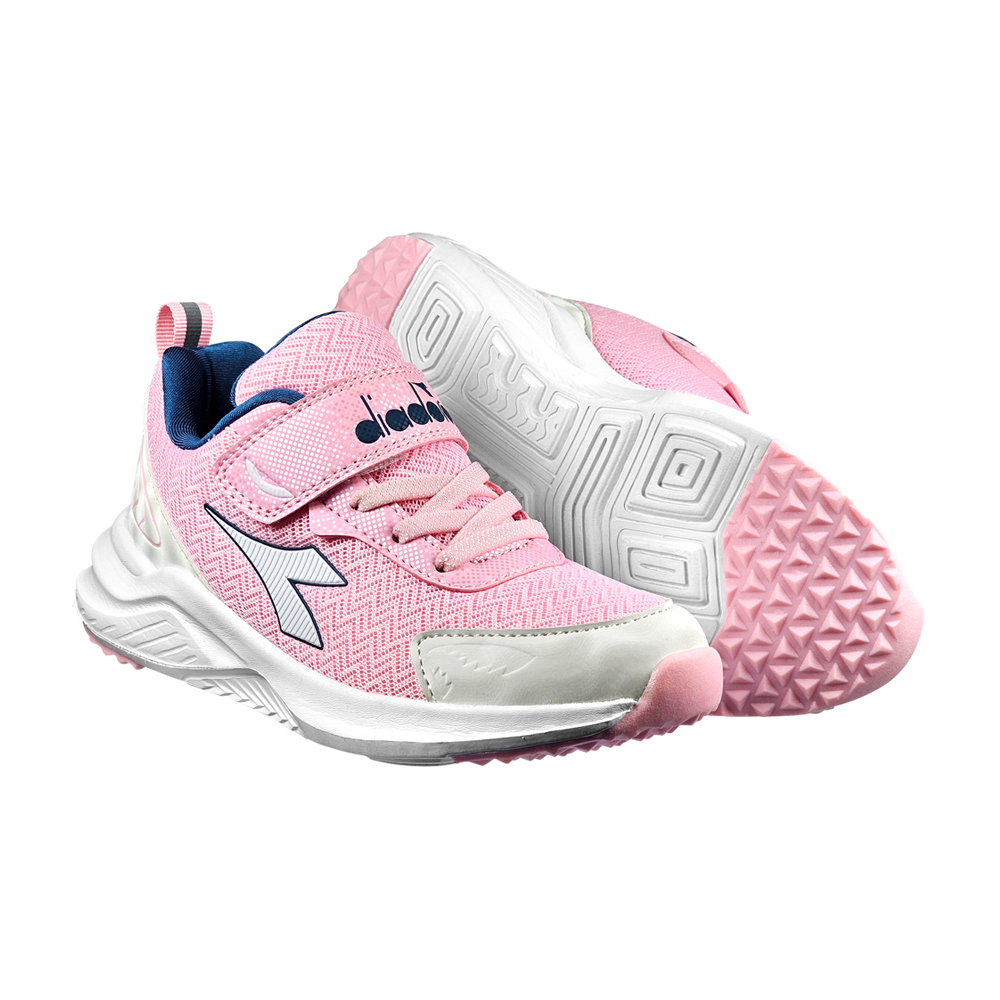 DIADORA迪亞多那 輕量兒童慢跑鞋 童運動鞋 童鞋 時尚 寬楦 透氣 康特杯 足弓支撐 健康鞋墊 耐磨 防滑 黑 粉, , large