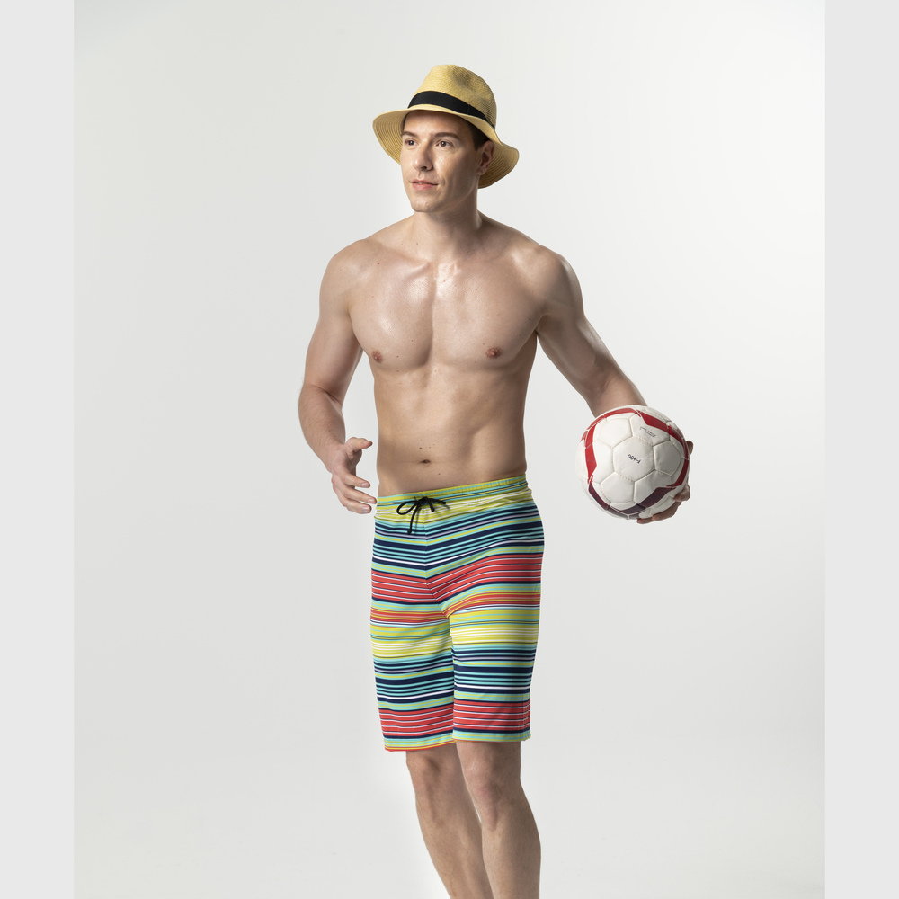 MONINA  MIT  Big men beach swim trunks -3L, , large