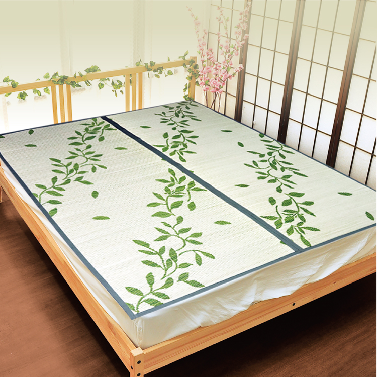 VICTORIA 天然藺草涼蓆加厚加密-雙人加大(花色隨機出貨), , large
