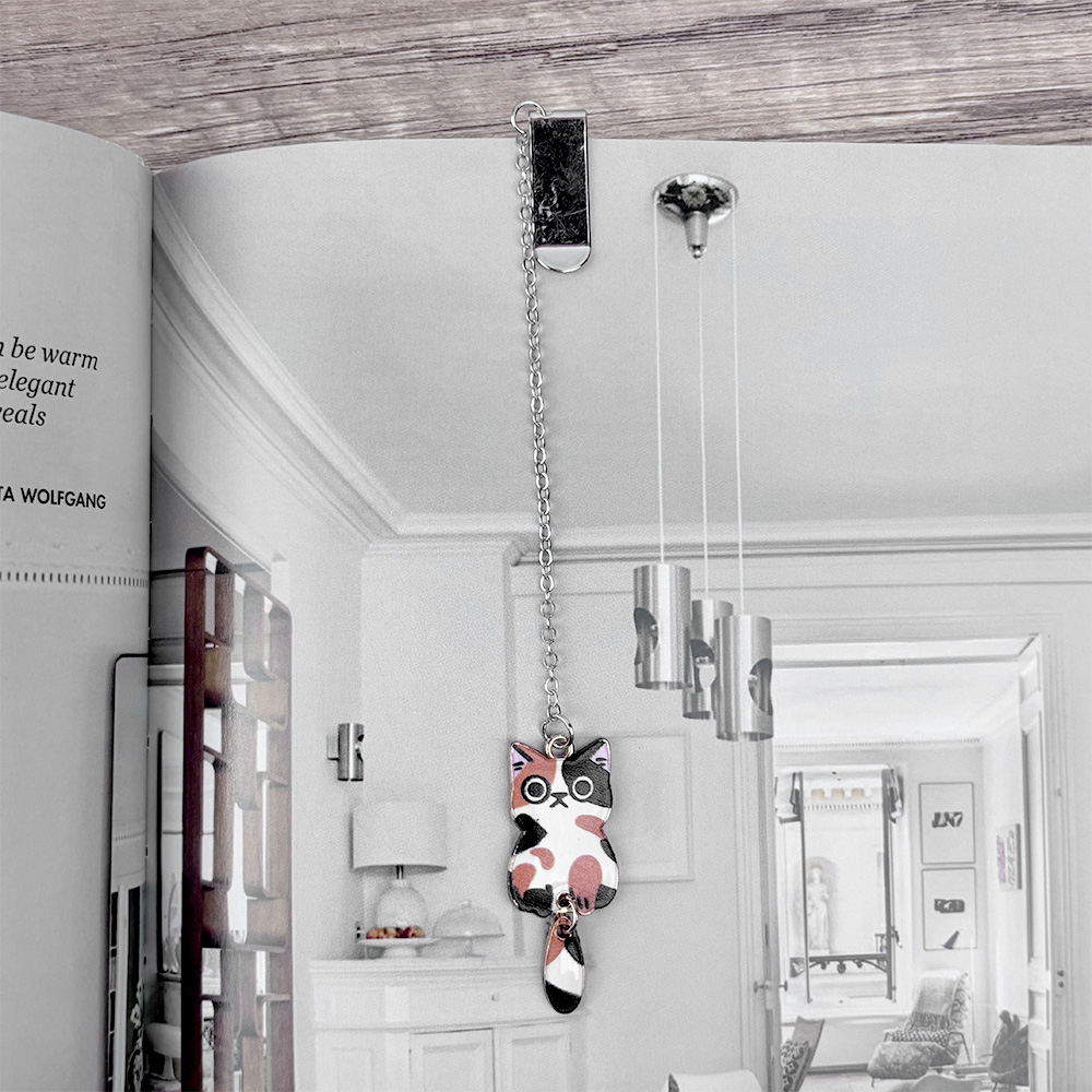 Cat Pendant Chain Bookmark, , large