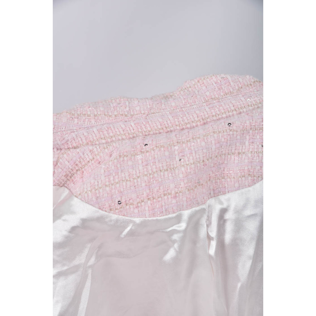 (L) 小香風排扣粉色外套二手衣, , large