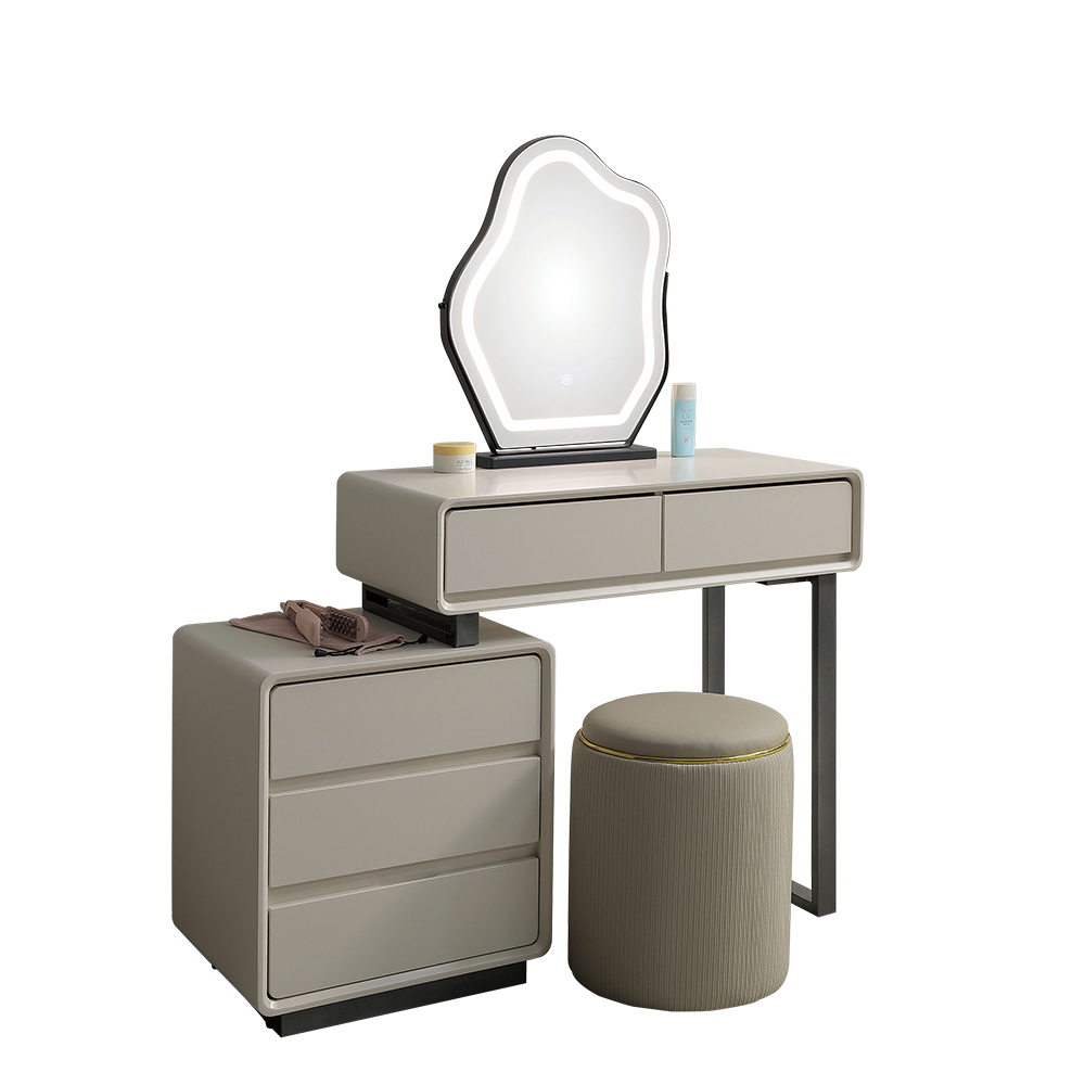  【Hampton 漢汀堡】愛霖納2.7尺伸縮鏡台-含椅, , large