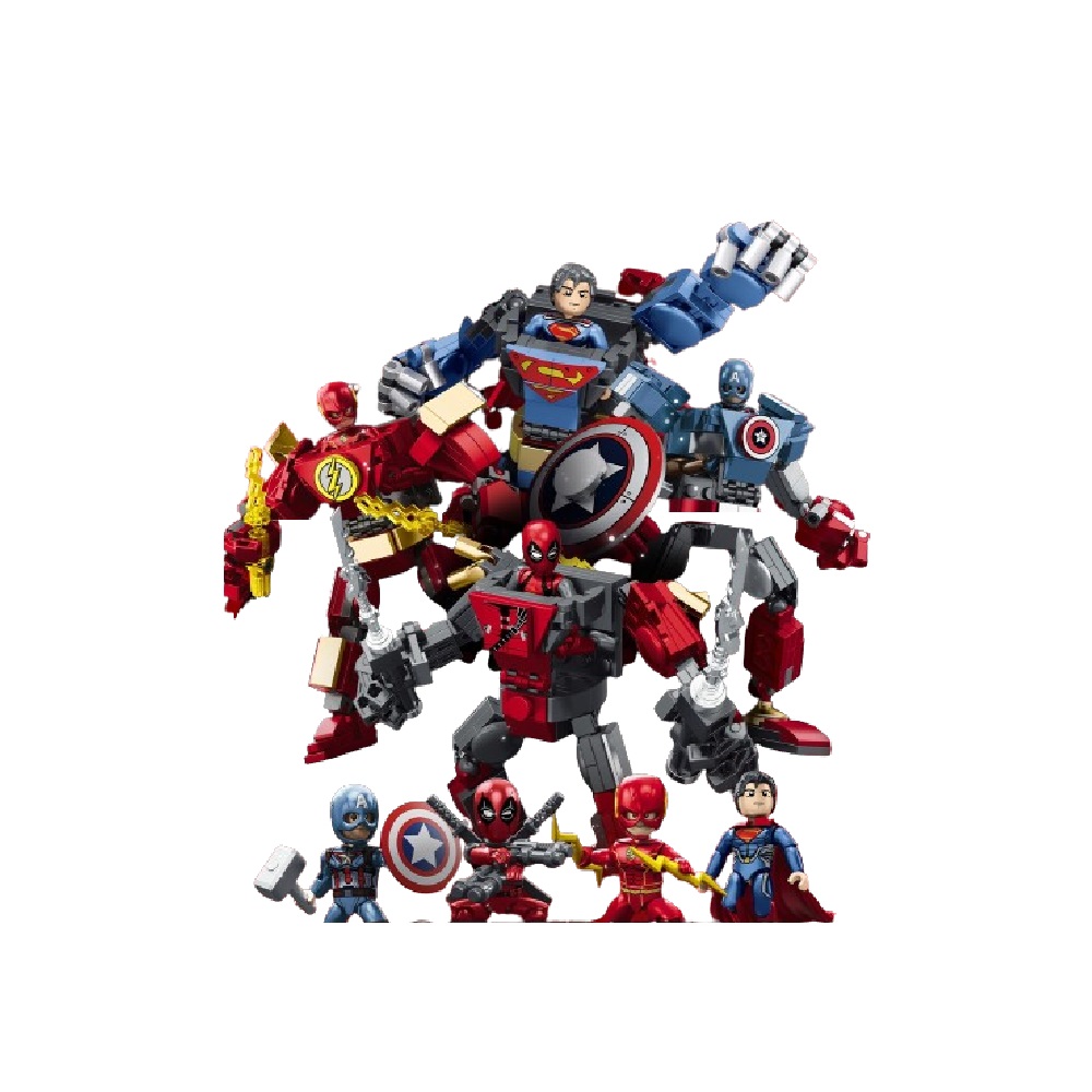 [積木共和國] 【Wangao萬高】WG288028 鋼鐵機甲英雄 一套4款販售(益智拼裝積木), , large