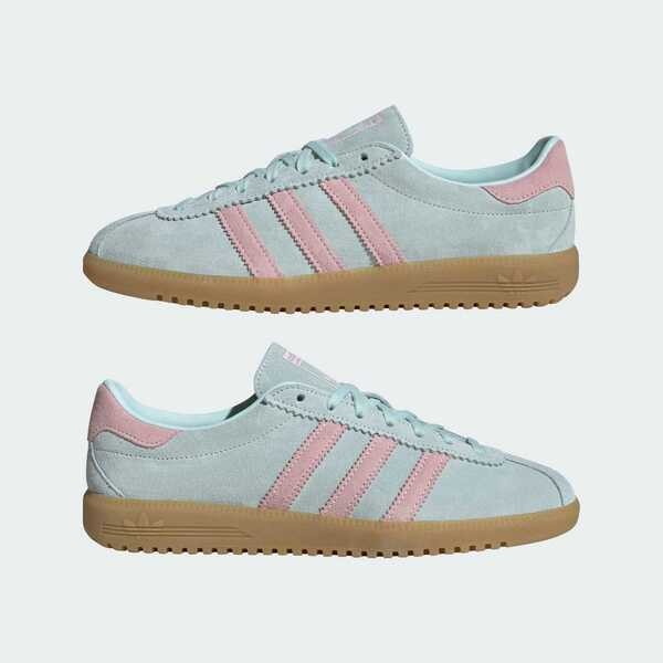 Kixpress-Adidas Adidas Brmd W 女 運動休閒鞋 德訓鞋 復古 麂皮 舒適 水藍 粉紅 [JS0257], , large