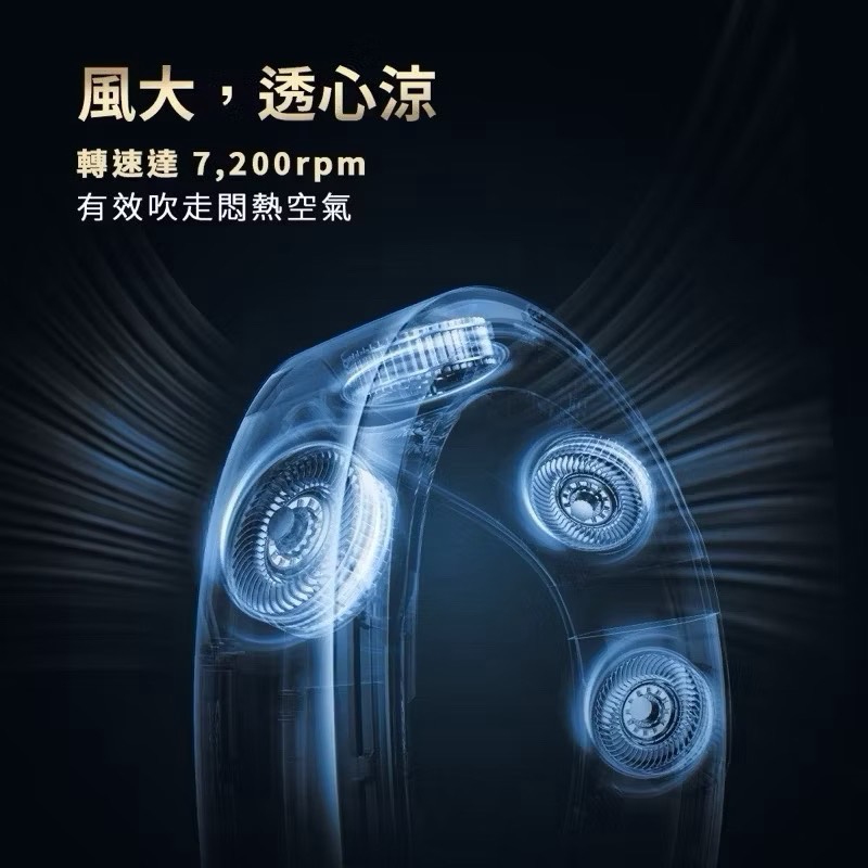 【Leo手機周邊專賣店】TORRAS圖拉斯 旗艦AI智慧頸掛冷暖空調風扇 / 星際黑, , large