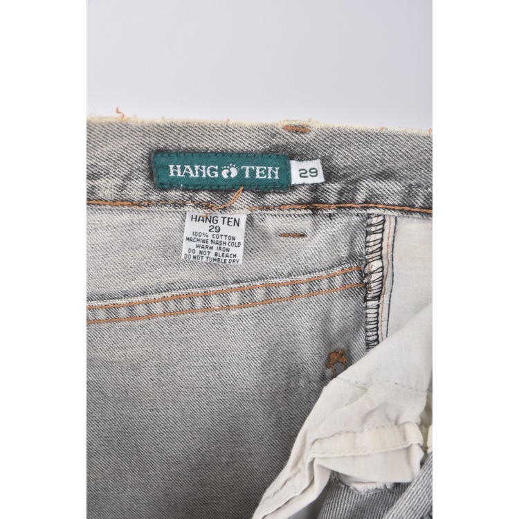 (2XL) hang ten高腰丹寧牛仔質感灰色長褲二手衣, , large