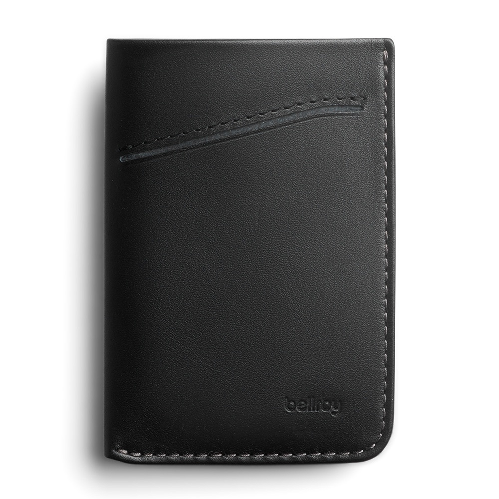 Bellroy 超薄皮夾 卡夾 優質皮革-黑, , large