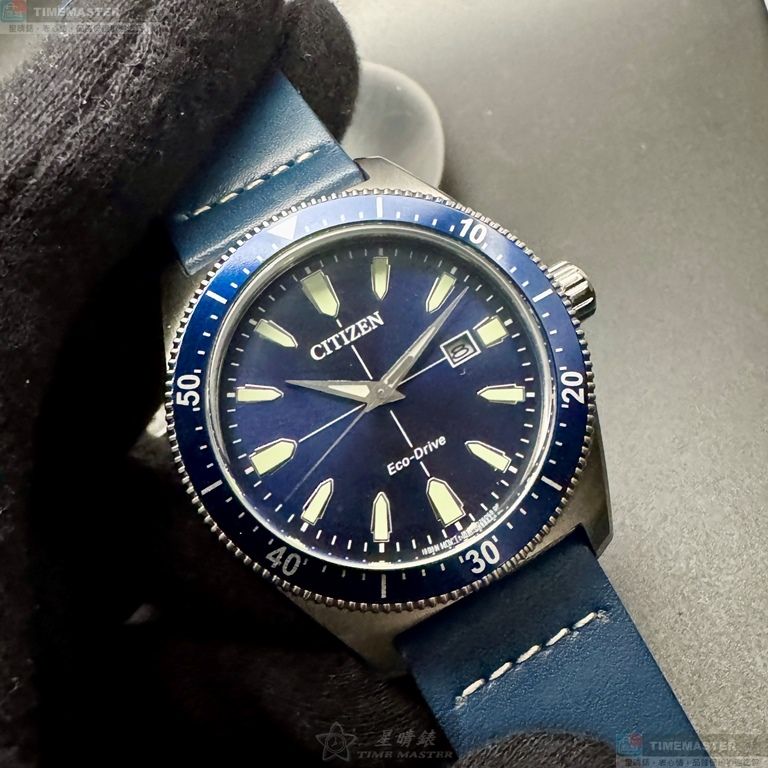 [星晴錶業]CITIZEN手錶,42mm,CI00022寶藍色錶面銀錶殼寶藍真皮皮革錶帶款, , large