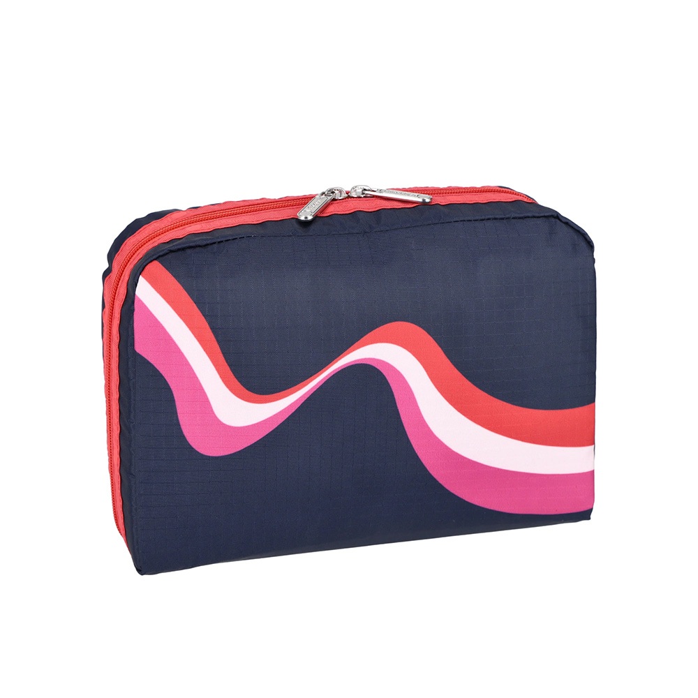 Lesportsac Extra Large Rectangular Cosmetic 加大型化妝包/ 復古波浪, , large