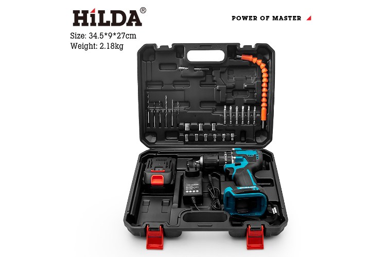 【HILDA】希爾達電動工具 21V 雙電 無刷震動電鑽 HL21-NS2, , large