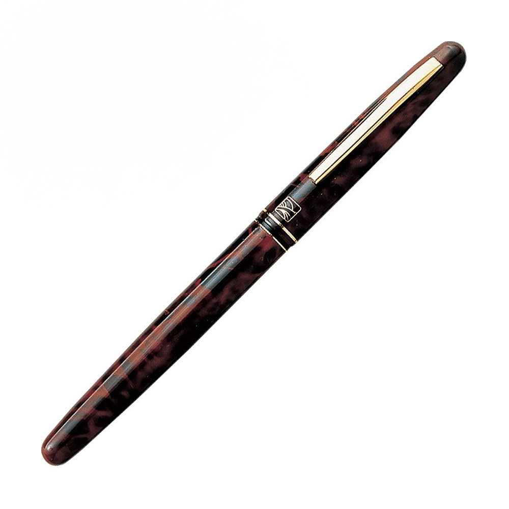 【Kuretake 吳竹】萬年毛筆 漆調茶軸 /支 DU143-15C(日本製), , large