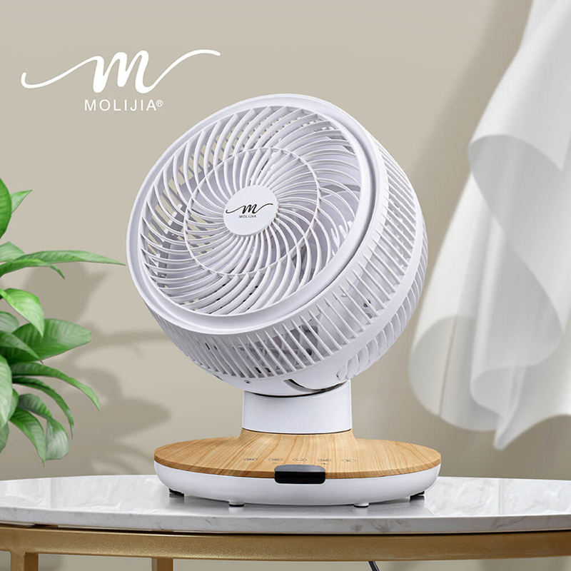 MOLIJIA M187 Fully Automatic DC Inverter Brushless Circulating Fan - 9-inch - White Wood Grain / Desktop / DC Fan, , large