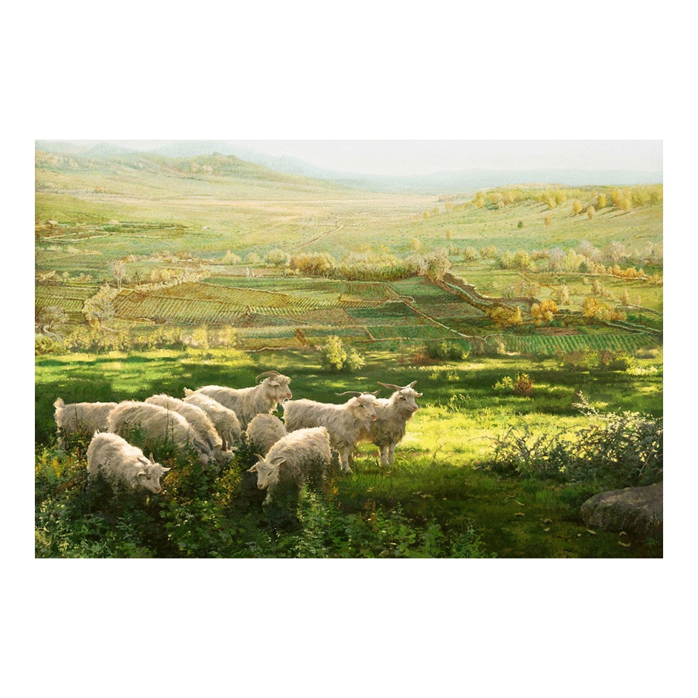 【御畫房】春風得意 國家一級畫師手繪油畫60×90cm(VF-12), , large