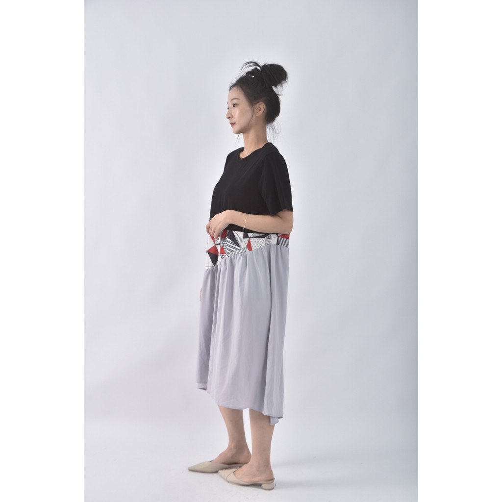 (L) rc lady格紋黑色洋裝二手衣, , large