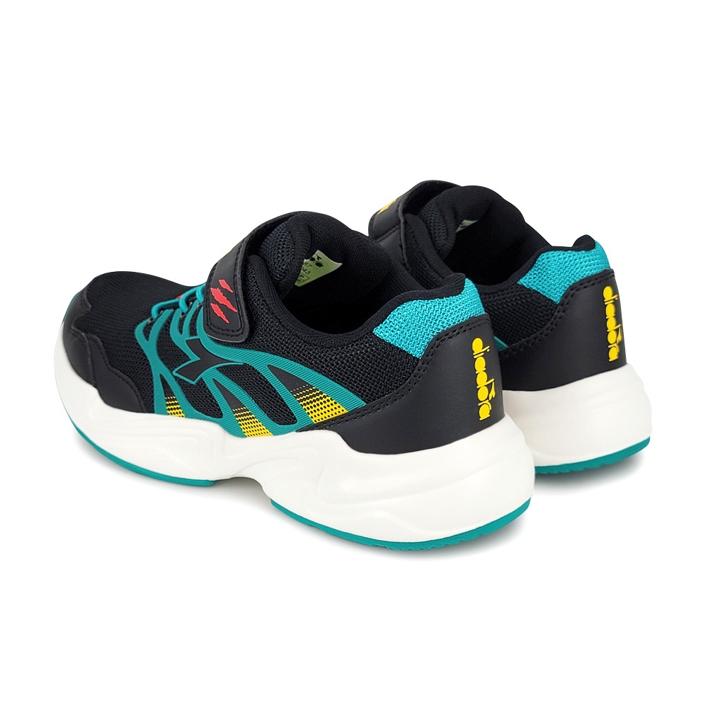 DIADORA迪亞多那 兒童潮流運動鞋 童運動鞋 童鞋 時尚 漸層 寬楦 輕量 透氣 吸震 足弓支撐 止滑 黑 白桃, , large