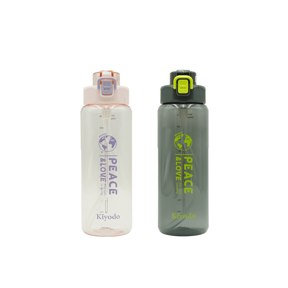 KIYODO彈跳吸管水壺1L, , large