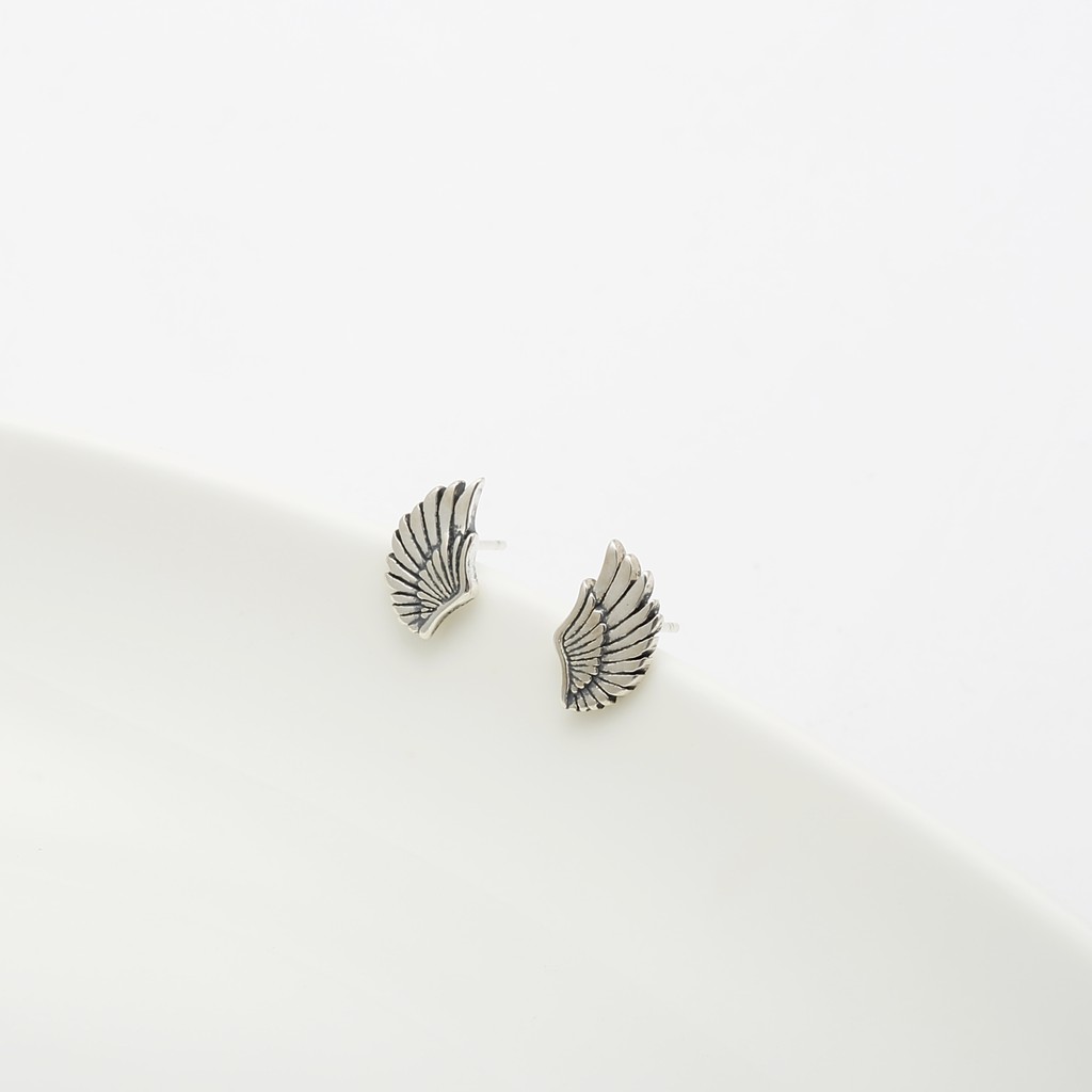 【Angel & Me】天使 翅膀 Angel Wing 一對 s925 純銀 耳環 生日 情人節 禮物, , large