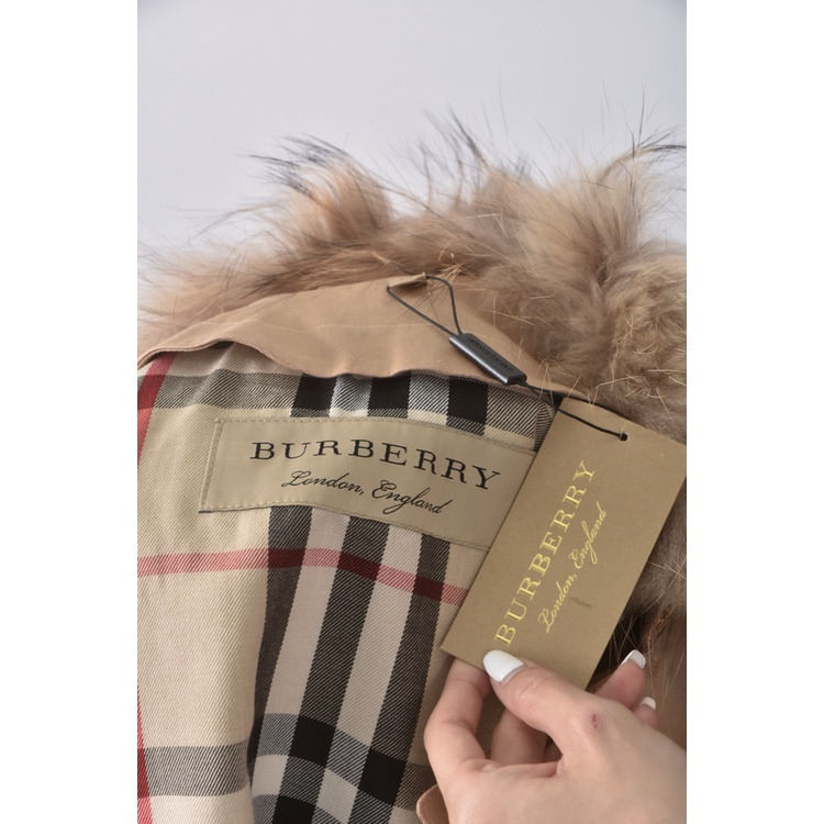 (S) burberry質感排釦風衣棕色外套二手衣, , large