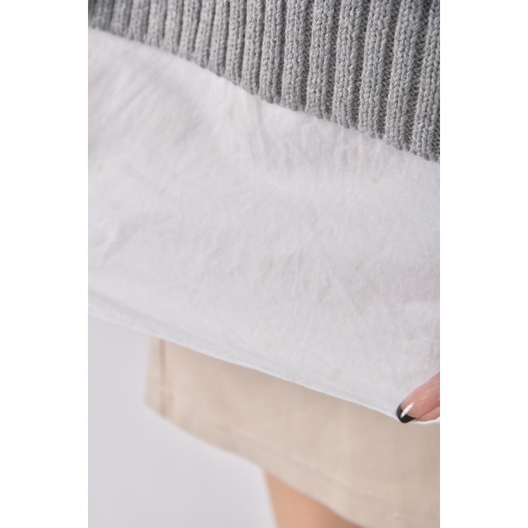 (S) mayson grey質感棉質無袖假兩件灰色上衣二手衣, , large